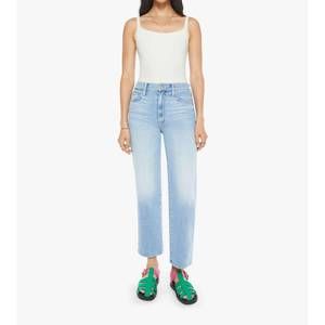 NEW MOTHER rambler zip ankle jeans in look ma, no hands!